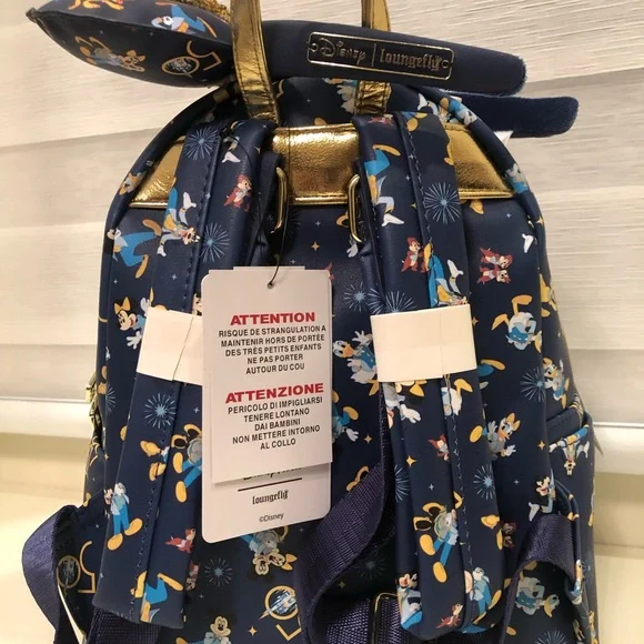 💰 SOLD 💰 Disney 50th Anniversary Loungefly Backpack & Ears - Picture 3 of 6
